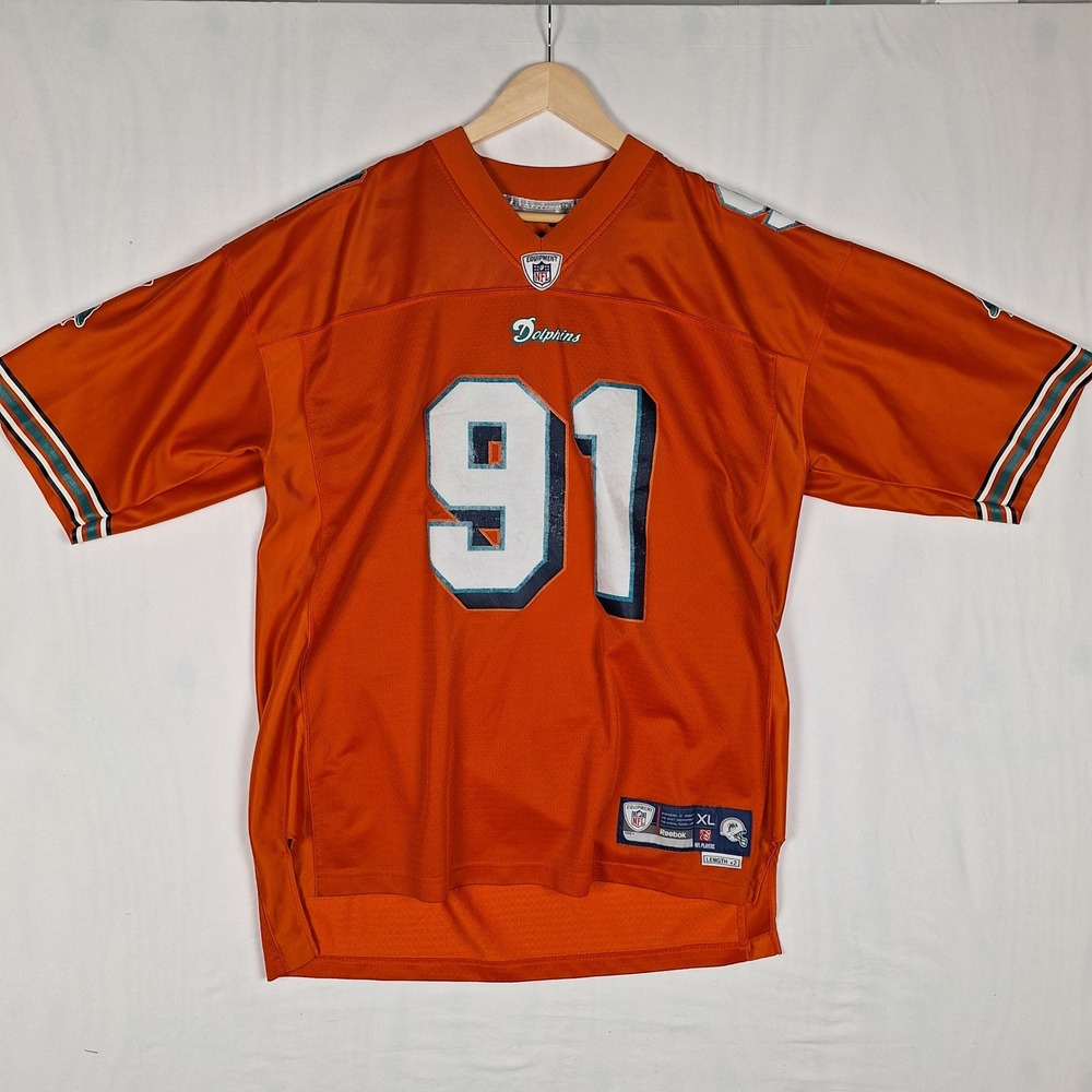 Reebok Miami Dolphins Cameron Wake Vintage NFL Jersey Orange XL